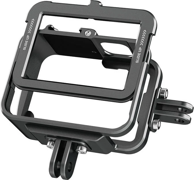 Kasë alumini Telesin GP-FMS-G11-TZ për GoPro Hero 12/11/10/9, Gri, me adapter vertikal