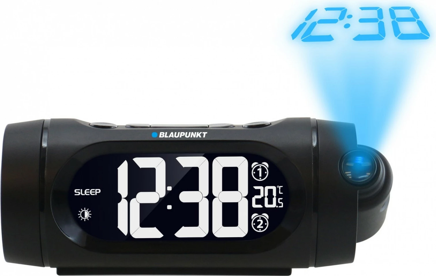 Radio alarm Blaupunkt CRP9BK me projektor, FM, USB, zi
