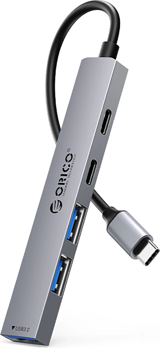 Kasë Orico YSB4-U2, 5 porta (2x USB-A 2.0, 1x USB-A 3.0, 1x USB-C 2.0, 1x USB-C PD 65W), Gri