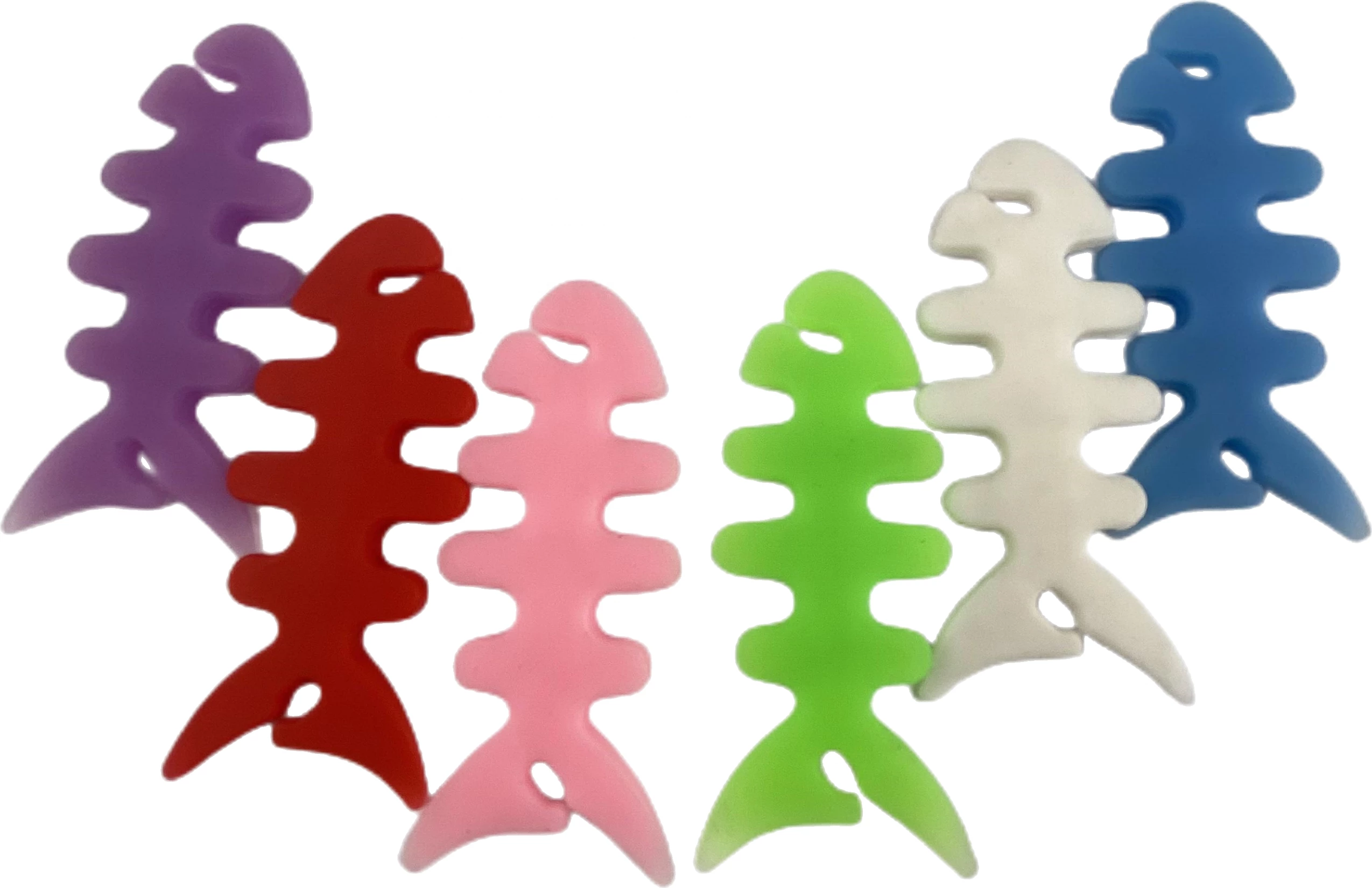 Mbështjellës kabllo për kufje Hurtel, formë peshku, plastikë, rozë