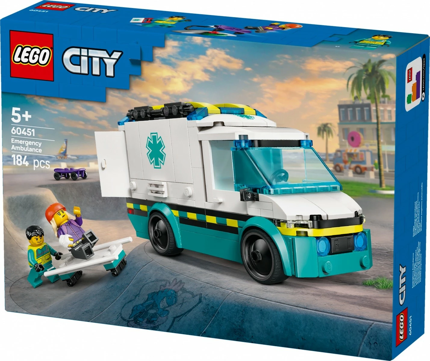Set lodrash LEGO City Ambulance 60451, 184 pjesë, plastikë