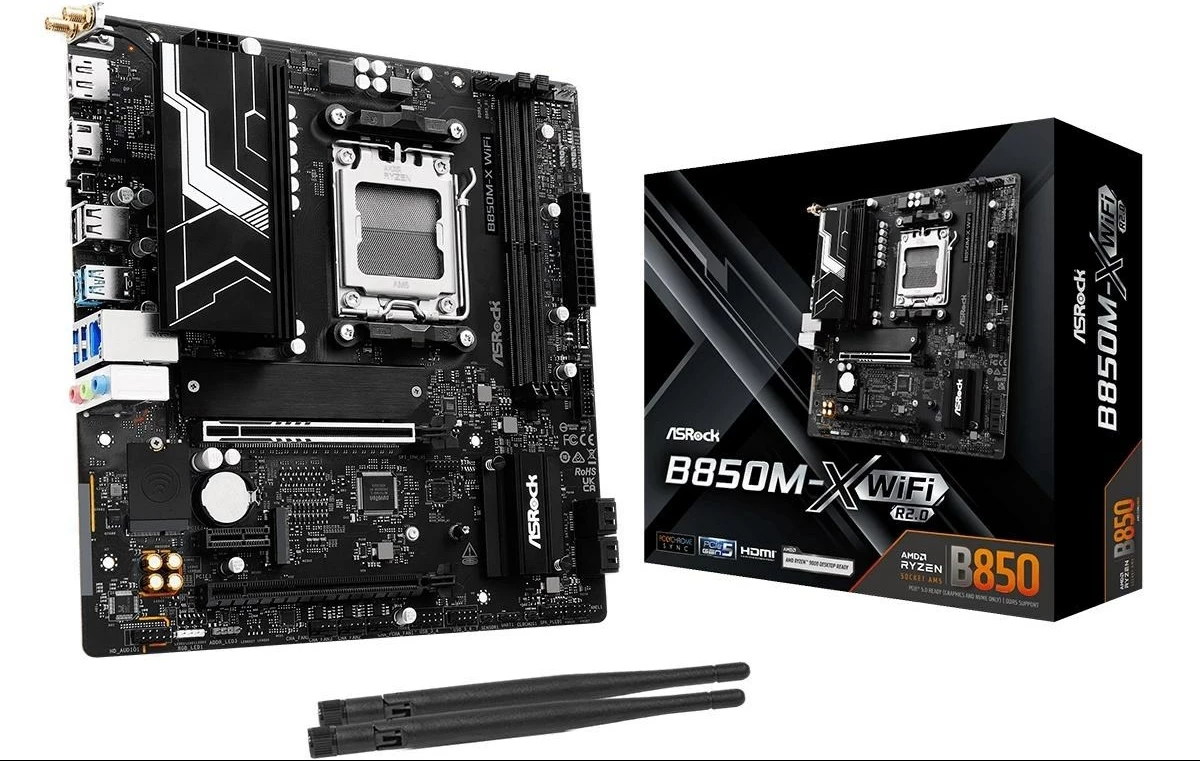Pllakë amë Asrock B850M-X WiFi R2, Socket AM5, micro ATX, E zezë