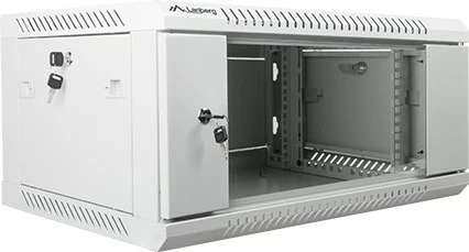 Kasë muri Lanberg WF01-6404-10S, 19", 4U, xham, gri