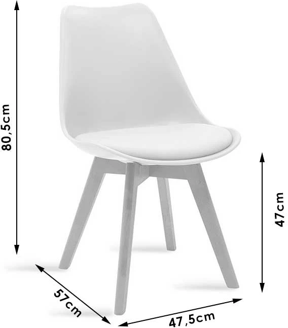 Karrige Gaston PP me PU ngjyrë bardhë - lis