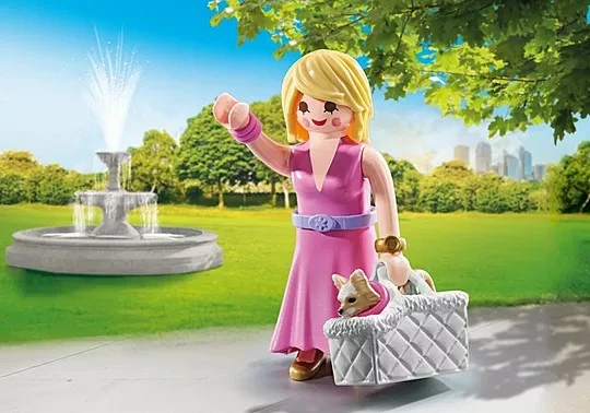 Set lodrash Playmobil My Life 71737, Lady me Chihuahua, rozë
