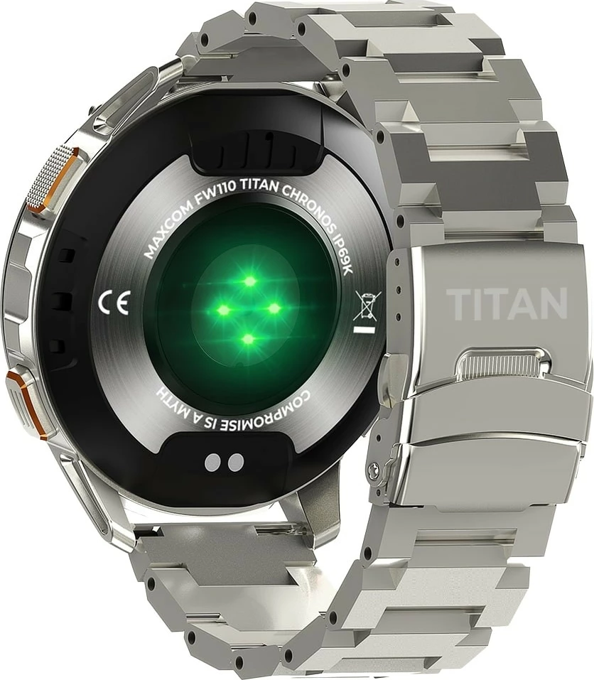 Smartwatch Maxcom FW110 Titan Chronos, Silver, 1.43'' AMOLED, 450 mAh