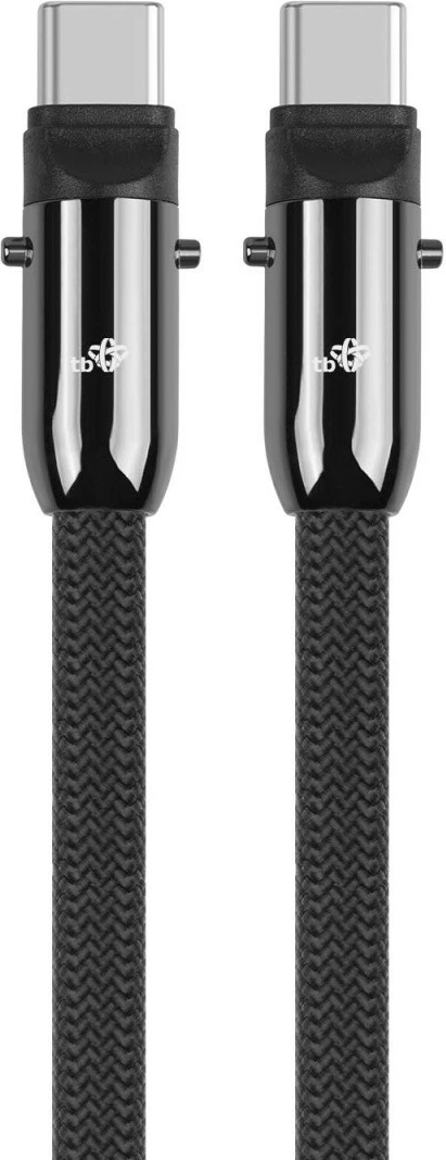 Kabllo USB C 2-në-1 me litar për qafë TB, 1m, e zezë