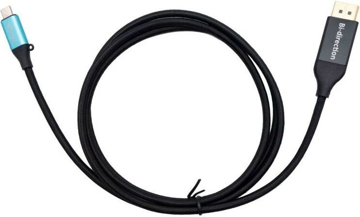 Adapter bi-drejtimësh USB-C në DisplayPort i-tec C31CBLDP8KBIDIR, 150cm, Zi