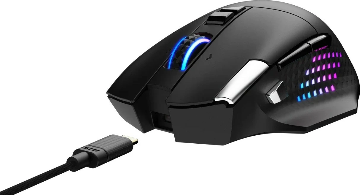 Maus gaming MSI Versa Pro W + Mouse Dock Pro, RGB, Wireless/Wired, i zi
