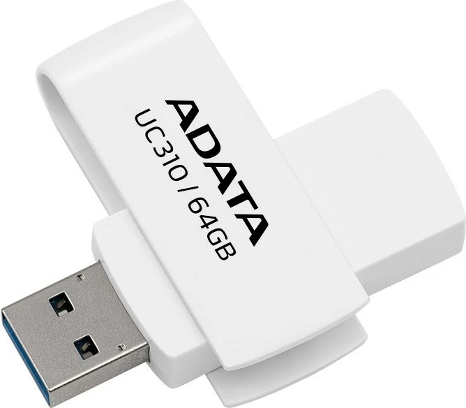 Pendrive Adata UC310 64GB, USB 3.2, Bardhë