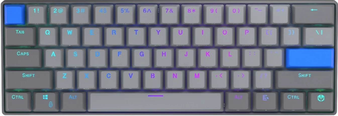 Tastierë mekanike Endorfy Thock V2 Compact Wireless, 60%, RGB, gri