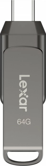 Pendrive Lexar Dual Drive D400, 64GB, USB-C/A 3.1, Gri