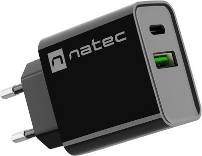 Karikues rrjeti Natec Ribera NUC-2062, 20W, 1x USB-A + 1x USB-C, Zi
