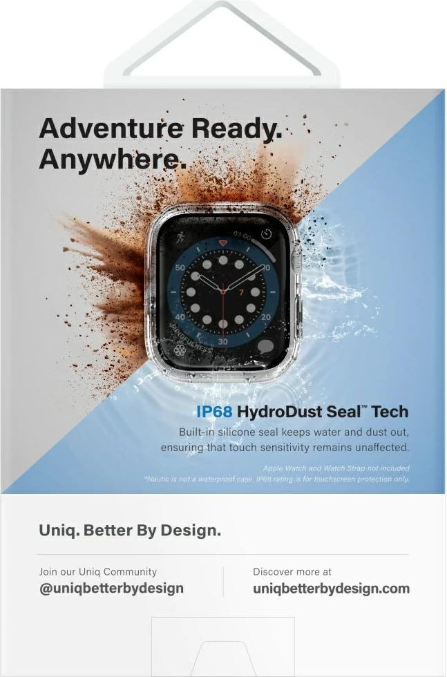Mbështjellës UNIQ Nautic për Apple Watch 46mm, Transparent