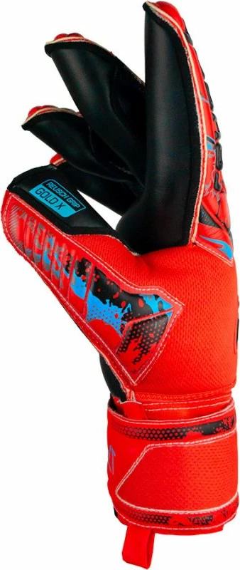 Doreza portieri për meshkuj Reusch Attrakt Gold X Evolution Cut Finger Support, të kuqe