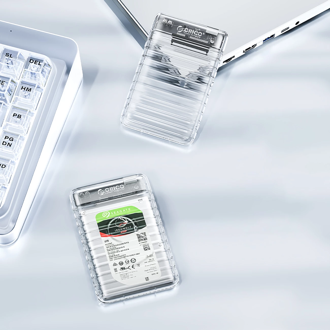 Kasë Orico 2139U3-V1 për 2.5" HDD/SSD, USB Micro-B, 5Gb/s, Transparent