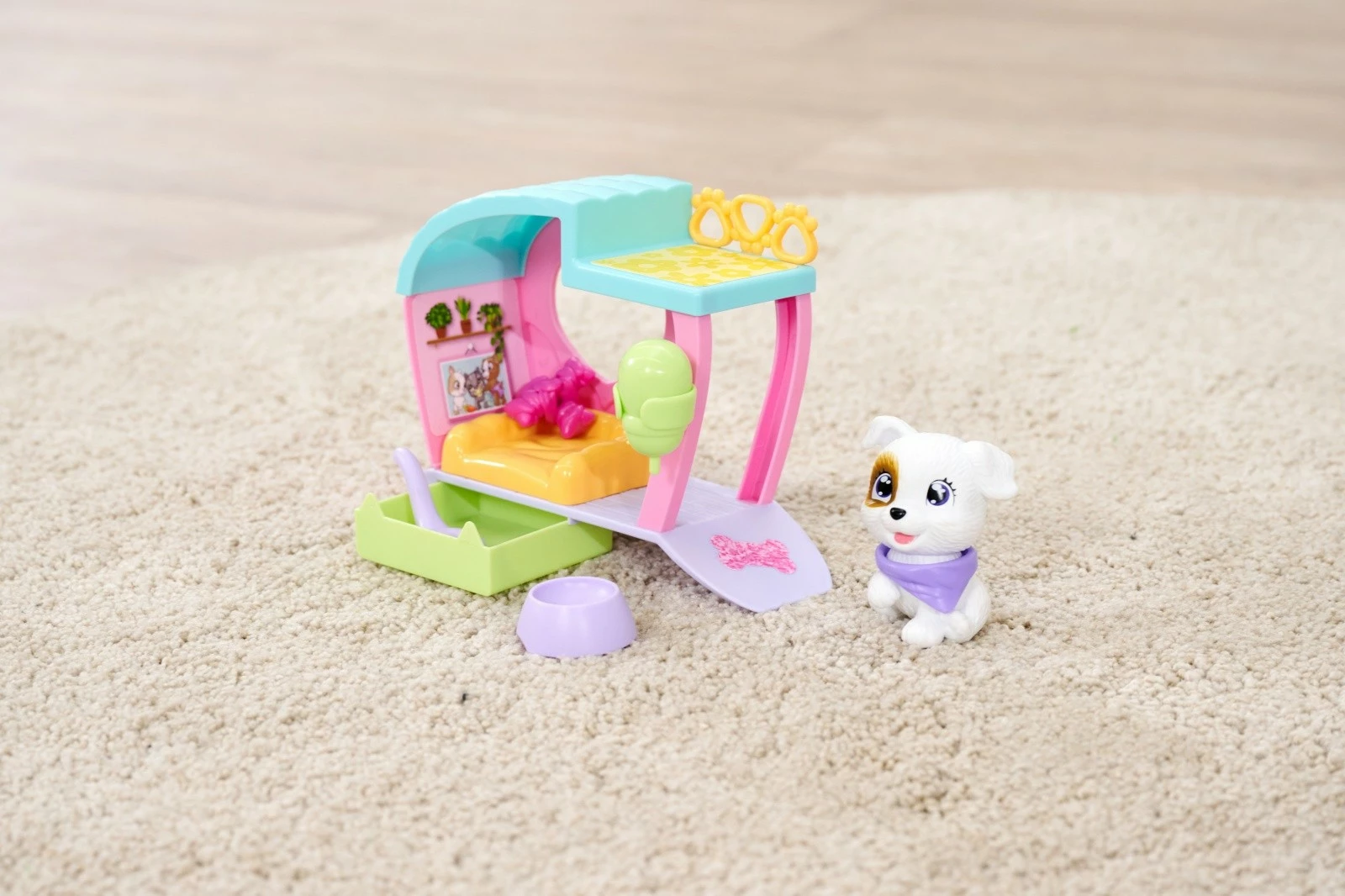 Set lodrash Pamper Petz House me qen, Simba, 16 cm, me aksesorë