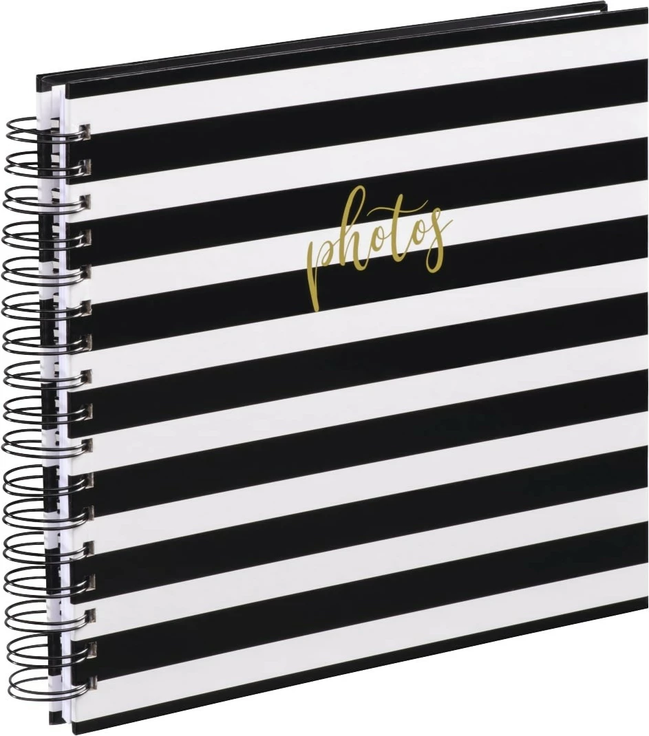 Album me spirale Hama 3818, 50 faqe, 24x28 cm, zi/bardhë