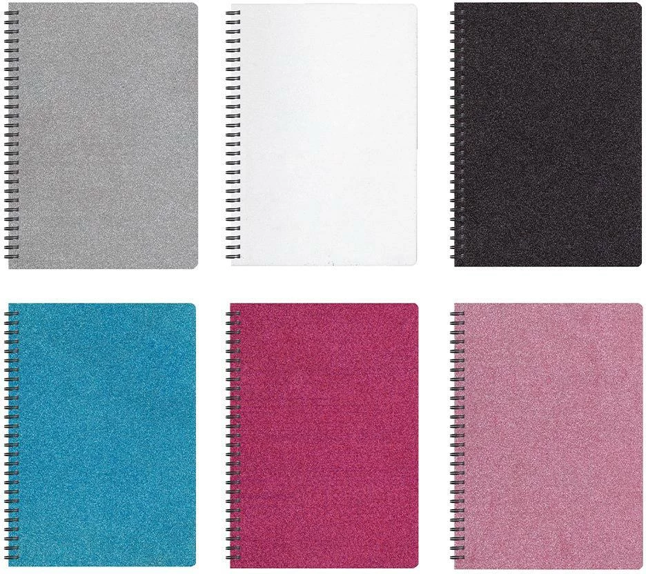 Fletore spirale NEXT me shkëlqim, 17x25cm, 2 lëndë, 70 faqe, 6 ngjyra