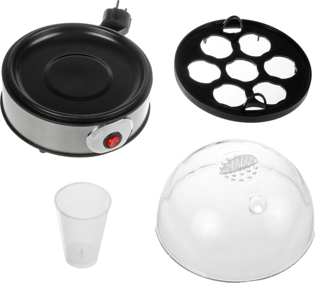 Makineri për zierje vezësh GreenBlue GB572, 7 vezë, 400W, Argjend