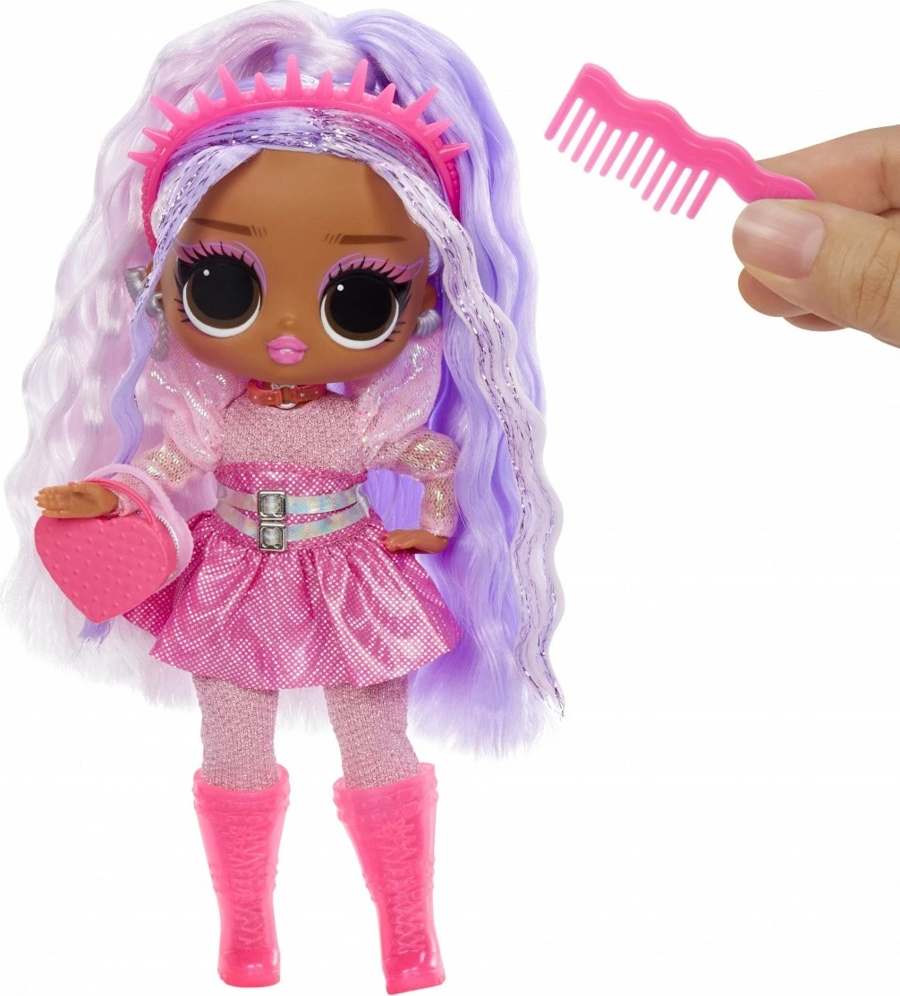 Kukull L.O.L. Surprise Tweens Neon Pop Stars Kitty K me aksesorë, Rozë/Vjollcë