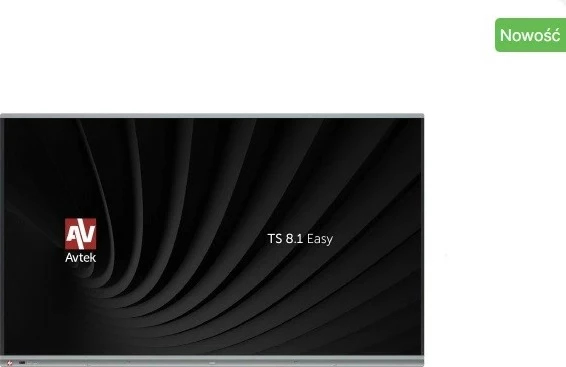 Monitor interaktiv Avtek TS 8.1 Easy 86, 86" 4K UHD 3840x2160, ekran mat me prekje, 400 cd/m², Bluetooth dhe Wi‑Fi, i zi