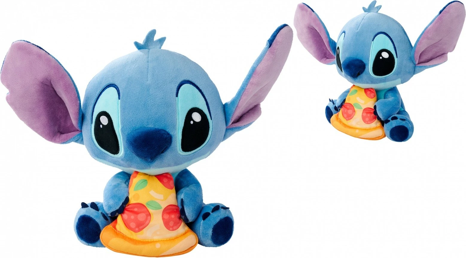 Lodër pelushi Disney Stitch me pizza, Simba, 25 cm, shumëngjyrëshe