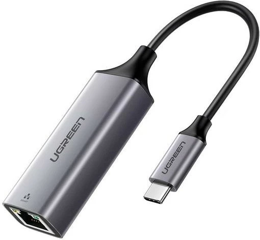 Adapter USB-C në Gigabit Ethernet Ugreen, 3.1 GEN1, për PC/Laptop, argjendtë