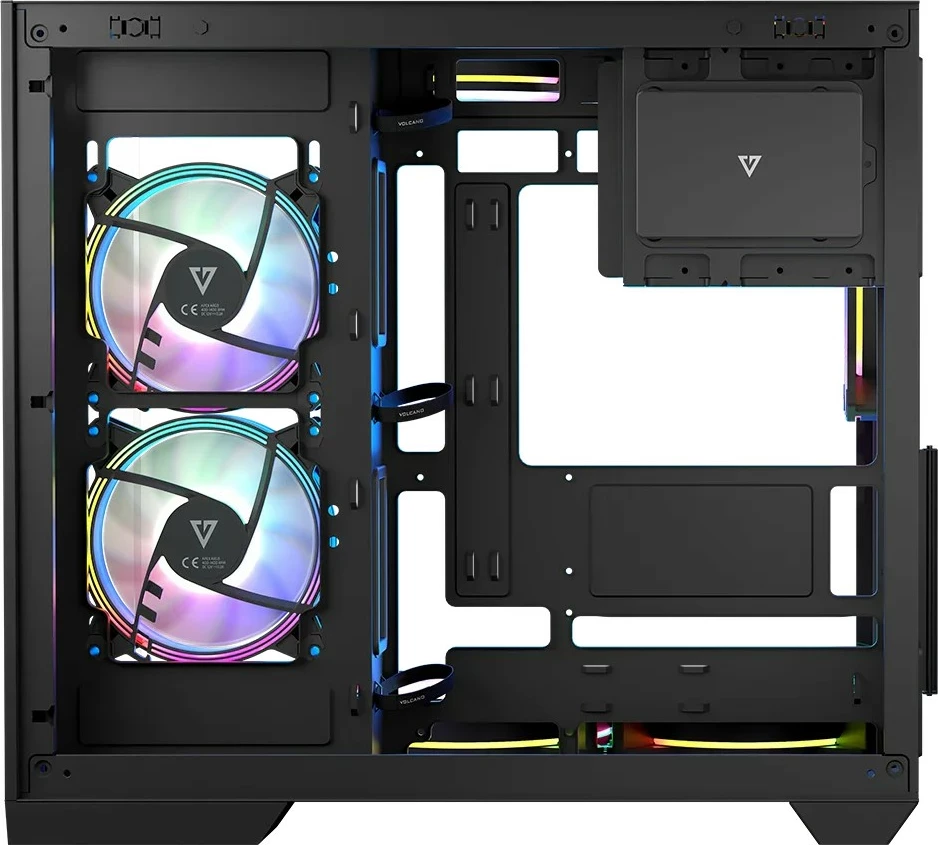 Kasë MODECOM Volcano Panorama APEX ARGB 5F, Midi Tower, gri