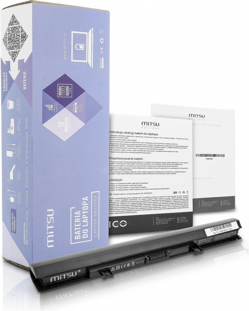 Bateri Mitsu për Toshiba C50 C55 C70 L50, 2200 mAh, 14.4-14.8V, Li-ion, e zezë