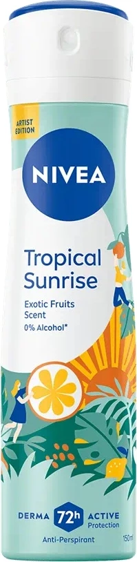 Spray antiperspirant Nivea Tropical Sunrise për femra, 150ml
