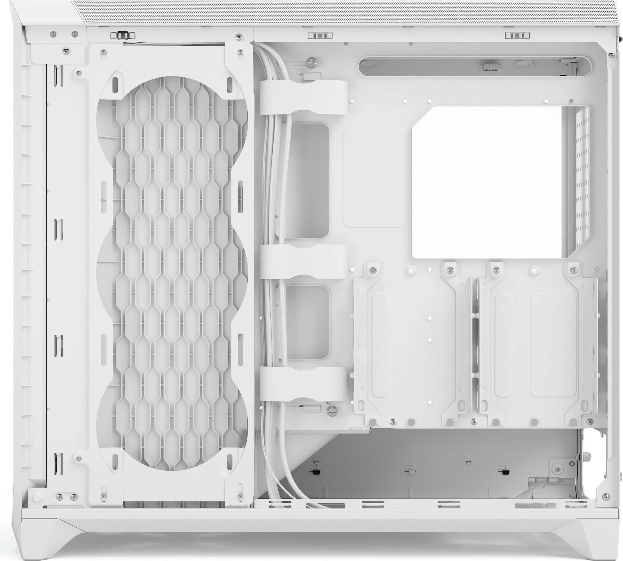 Kasë Fractal Design Meshify 3 XL, midi tower, RGB, xham i temperuar, e bardhë