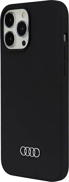 Mbështjellës Audi për iPhone 13 Pro Max 6.7", silikon, i zi