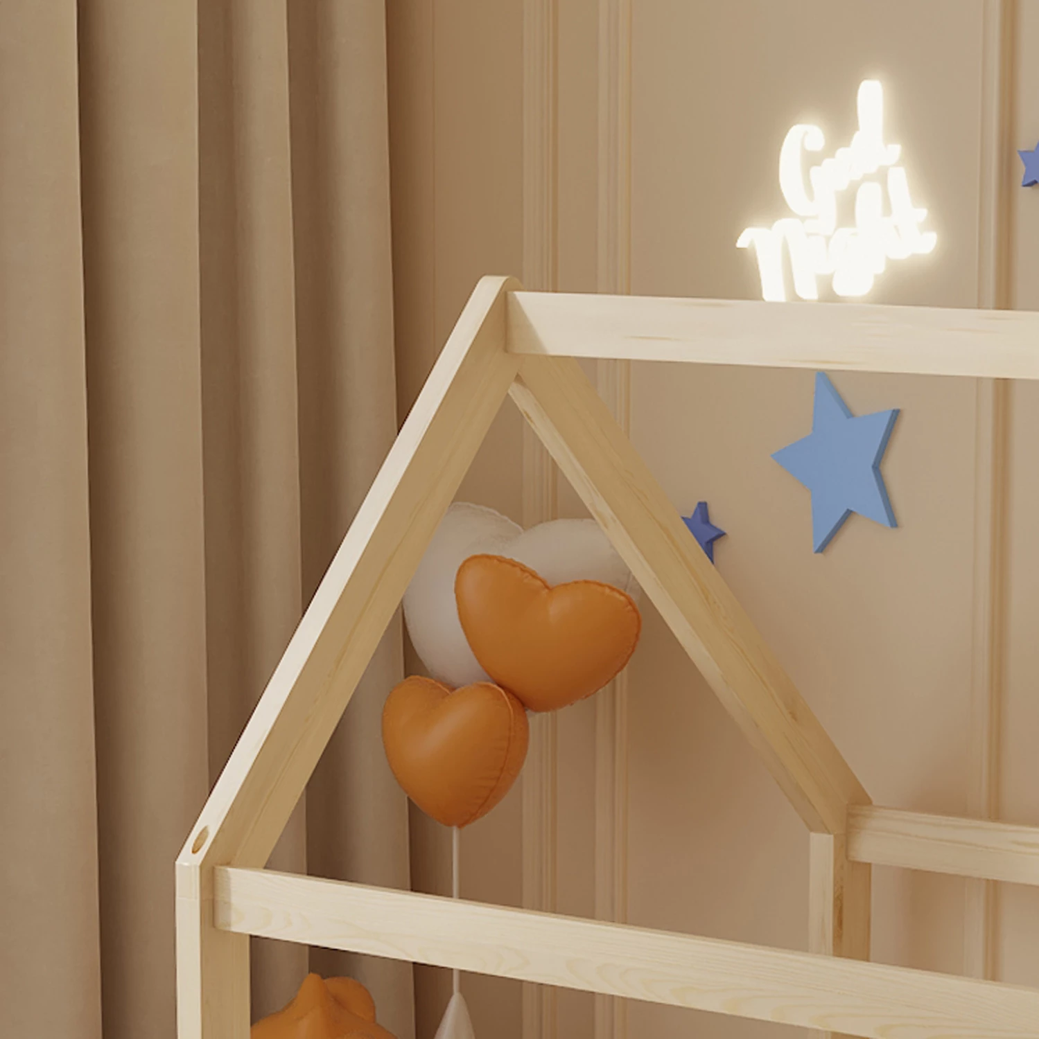 Krevat për fëmijë PEPE FH677.01 t.MONTESSORI dru pishe i fortë në ngjyrë natyrale - 190x90cm