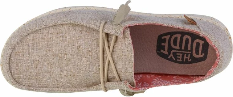 Këpucë Hey Dude për femra, ngjyrë krem