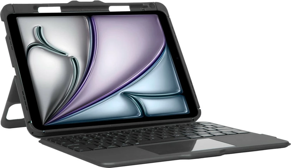 Mbështjellës me tastierë Targus Versavu THZ967DE, Bluetooth, për iPad Air, gjermanisht, e zezë