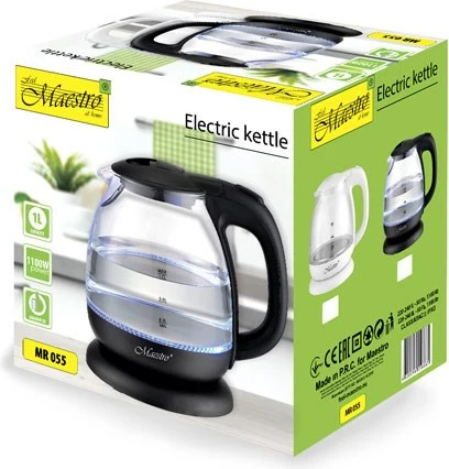 Ibrik elektrik Maestro MR-055, 1L, 1100W, Bardhë