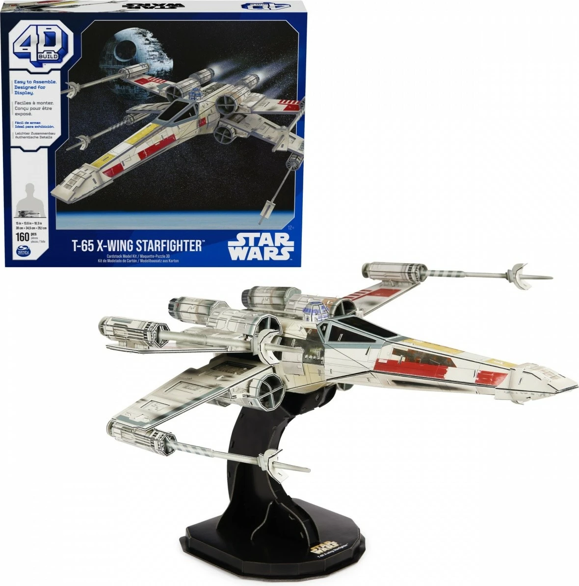 Puzzle 4D Star Wars Spin Master X-Wing T-65, 160 pjesë, plastikë