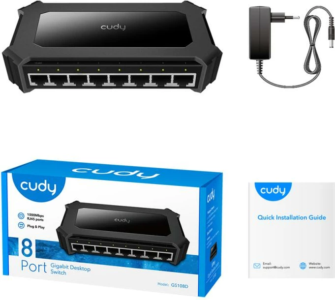 Switch, Cudy, GS108D, 8 porta, 1Gbps