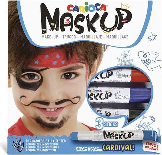 Set ngjyra fytyre Carioca Mask Up, 3 ngjyra