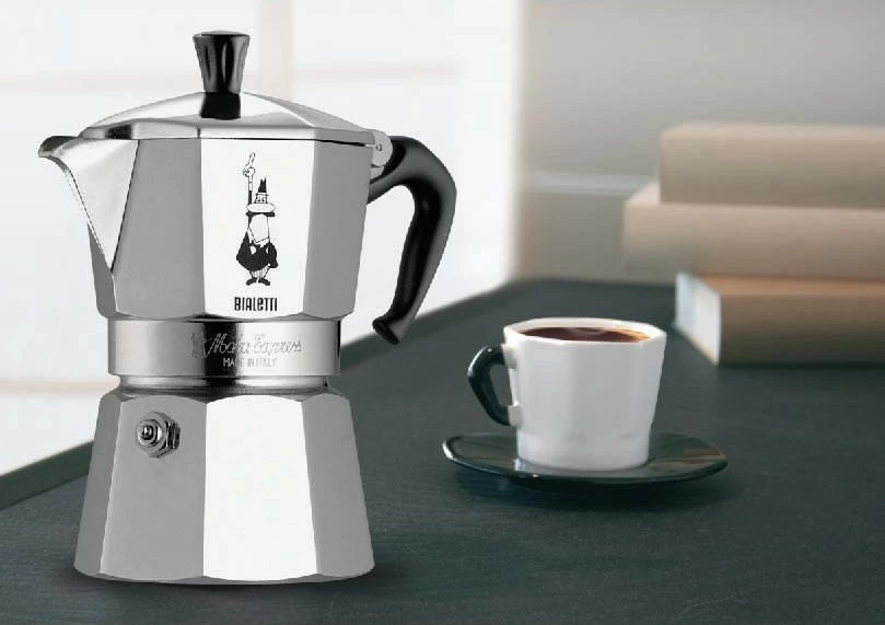 Moka pot Bialetti Moka Express, 0.775 L, 12 filxhanë, Alumini, E zezë