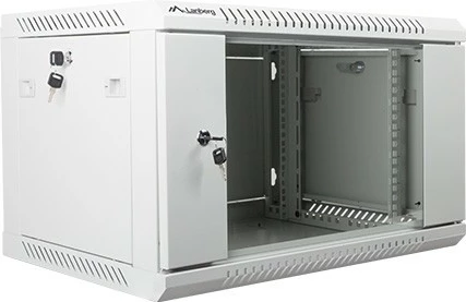 Kasë rrjeti Lanberg WF01-6406-10S, 19 inç, 6U, xham, gri