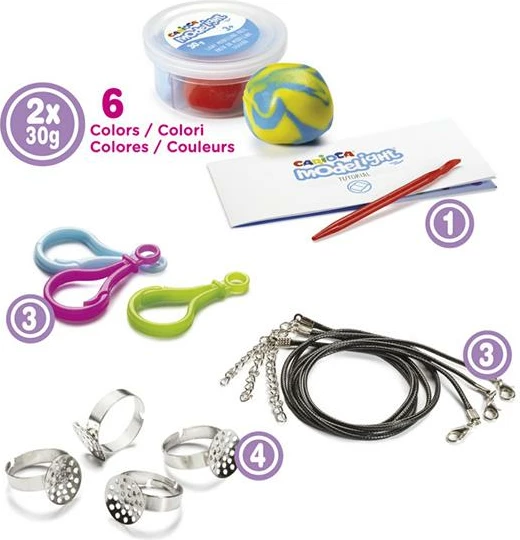 Set për krijimin e bizhuterive Carioca Modelight, për gjerdanë dhe unaza, me vegla