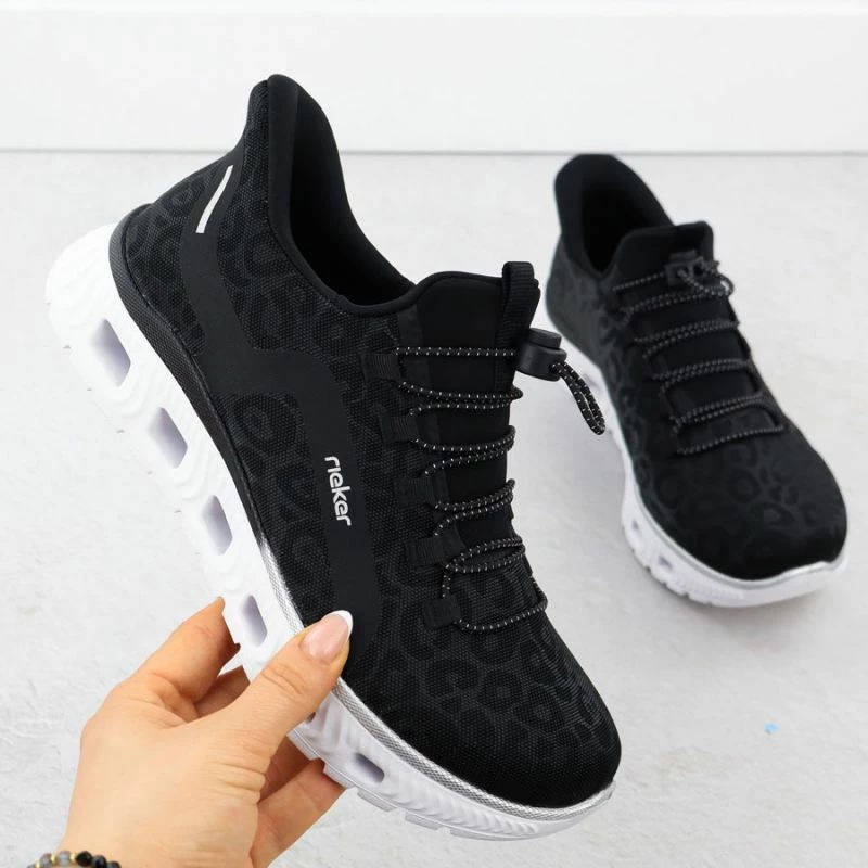 Këpucë lifestyle për femra Rieker, të zeza