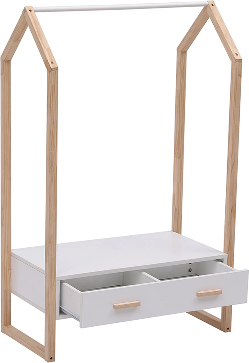 Varëse fëmijësh me sirtar PEPE, melaminë-dru pishe, 80x40x125cm