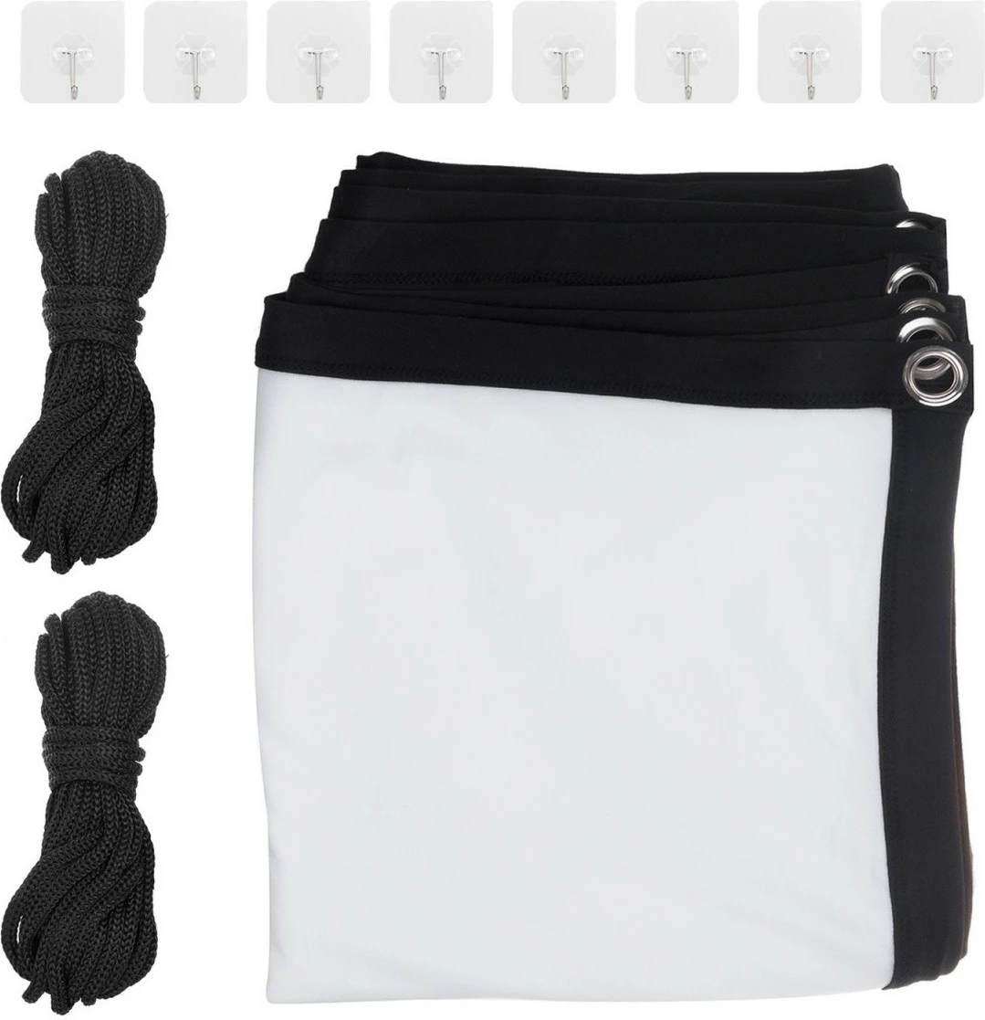 Ekran projekcioni Maclean MC-166, 84 inç, 175x131cm, manual, 4:3, i zi