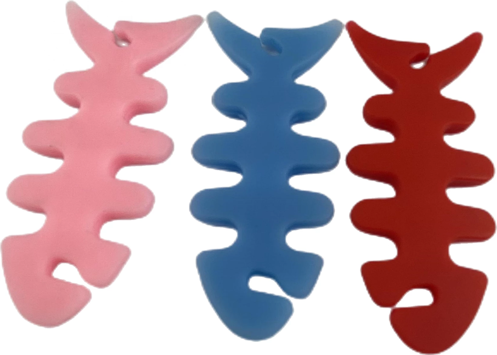 Mbështjellës kabllo për kufje Hurtel, formë peshku, plastikë, rozë