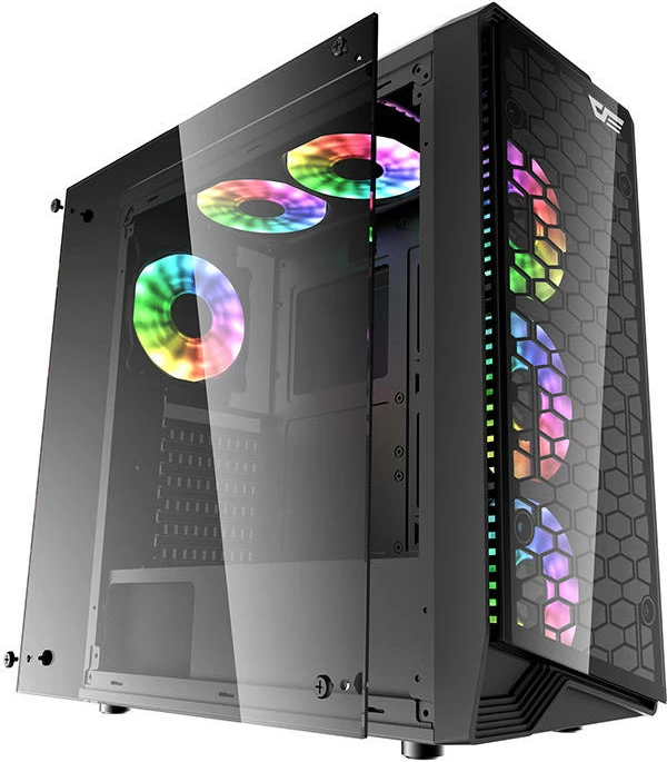 Kasë Darkflash Water Square 5, Middle Tower, ATX/M-ATX, pa ventilatorë, e zezë