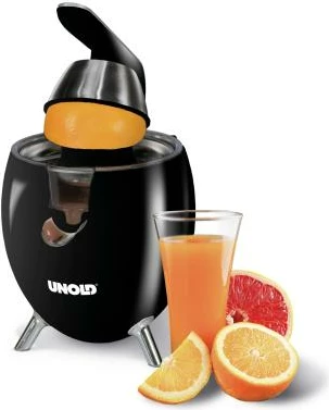 Shtrydhëse agrumesh, UNOLD, Power Juicy 78135, krah levë, 2 kone për fruta të mëdha e të vogla, e zezë/argjend