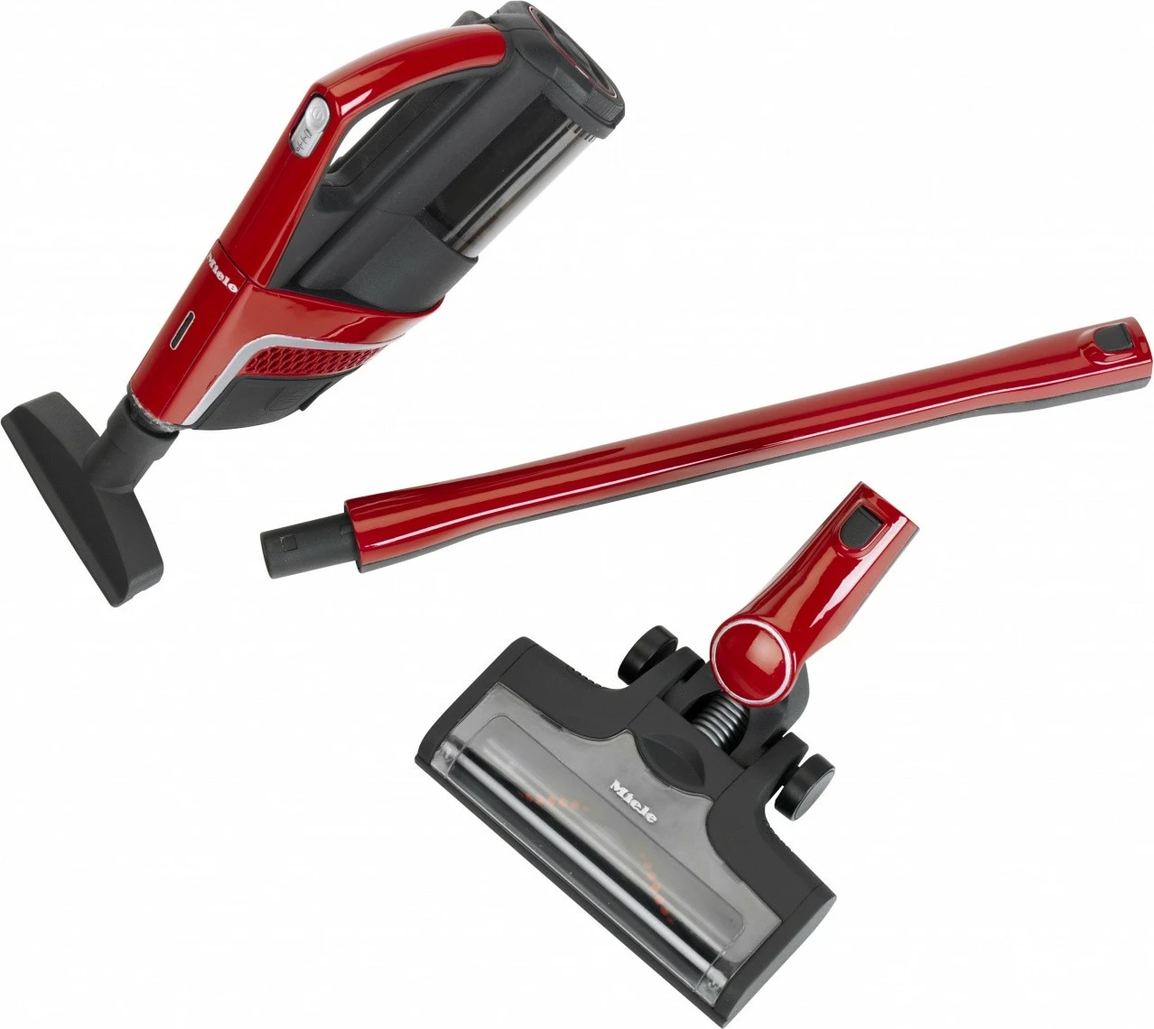 Lodër fshesë me korrent Klein Miele Triflex, për fëmijë, 80 cm, Kuqe/Zi